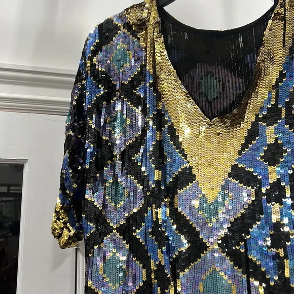 Vise Versa Boutique One of a kind Vintage Sequins Party Dress - Picture 2 of 5